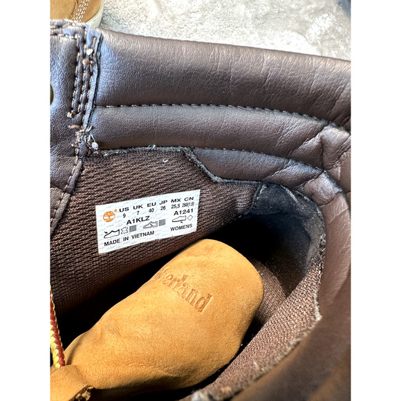 Timberland Dausette Nubuck Wheat Brown Sneaker Boots Leather Womens Size 9 - Picture 6 of 11